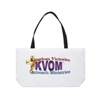 KVOM Logo Weekender Tote Bag, White, Moses Temple Logo