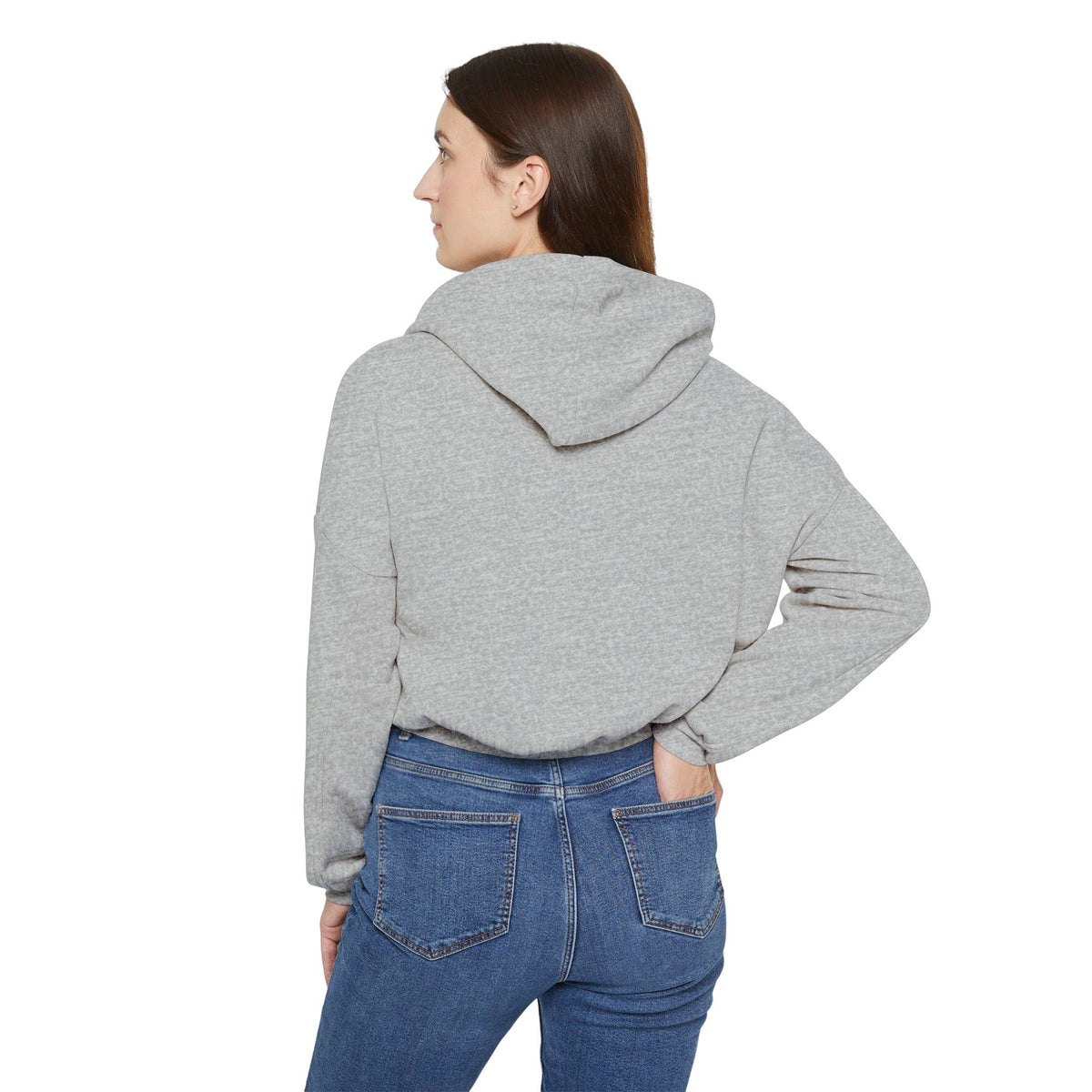 KVOM Logo Women's Cinched Bottom Hoodie, Moses Temple Colored Logo-KVOM