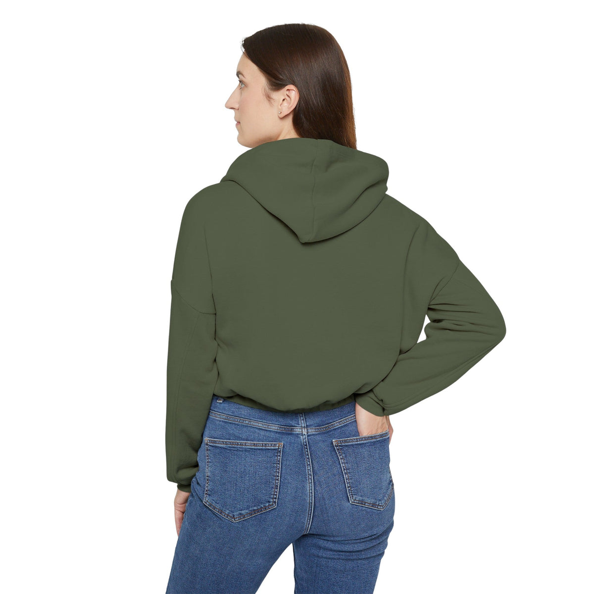 KVOM Logo Women's Cinched Bottom Hoodie, Moses Temple Colored Logo-KVOM