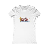 KVOM Logo Women's Favorite Tee, White, Maroon Logo-KVOM