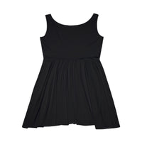 KVOM Logo Women's Skater Dress, Black & Gold