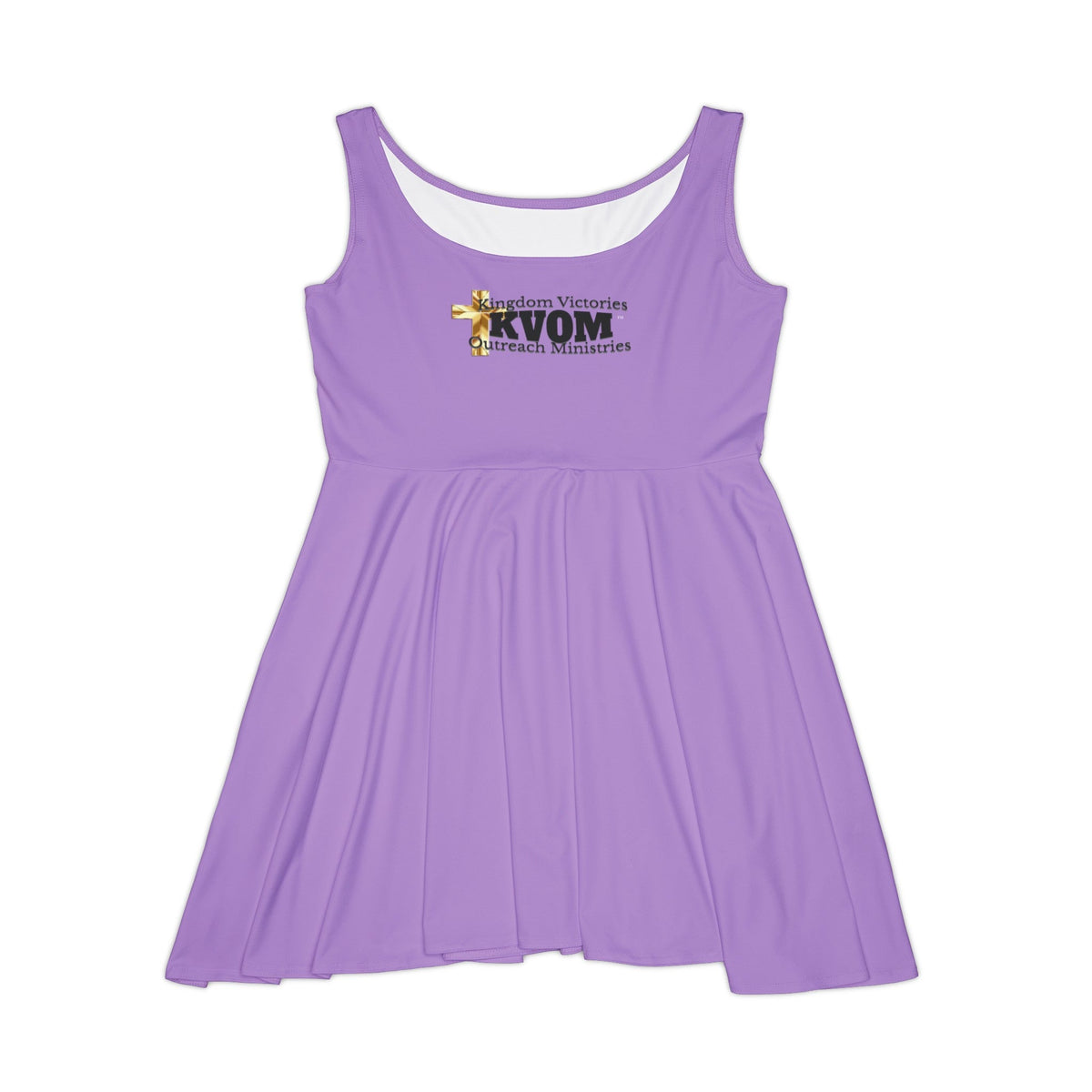 KVOM Logo Women's Skater Dress, Lavender Purple