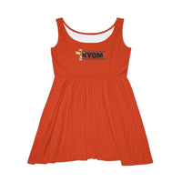 KVOM Logo Women's Skater Dress, Orange