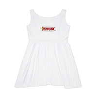 KVOM Logo Women's Skater Dress, White