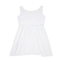 KVOM Logo Women's Skater Dress, White