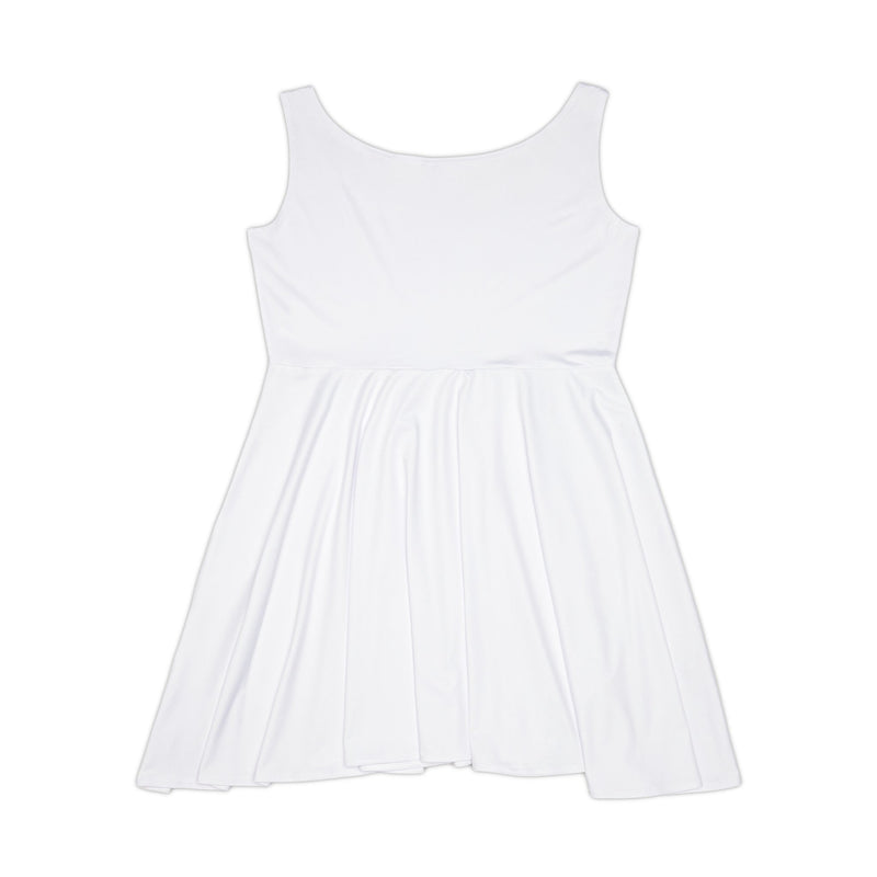 KVOM Logo Women's Skater Dress, White