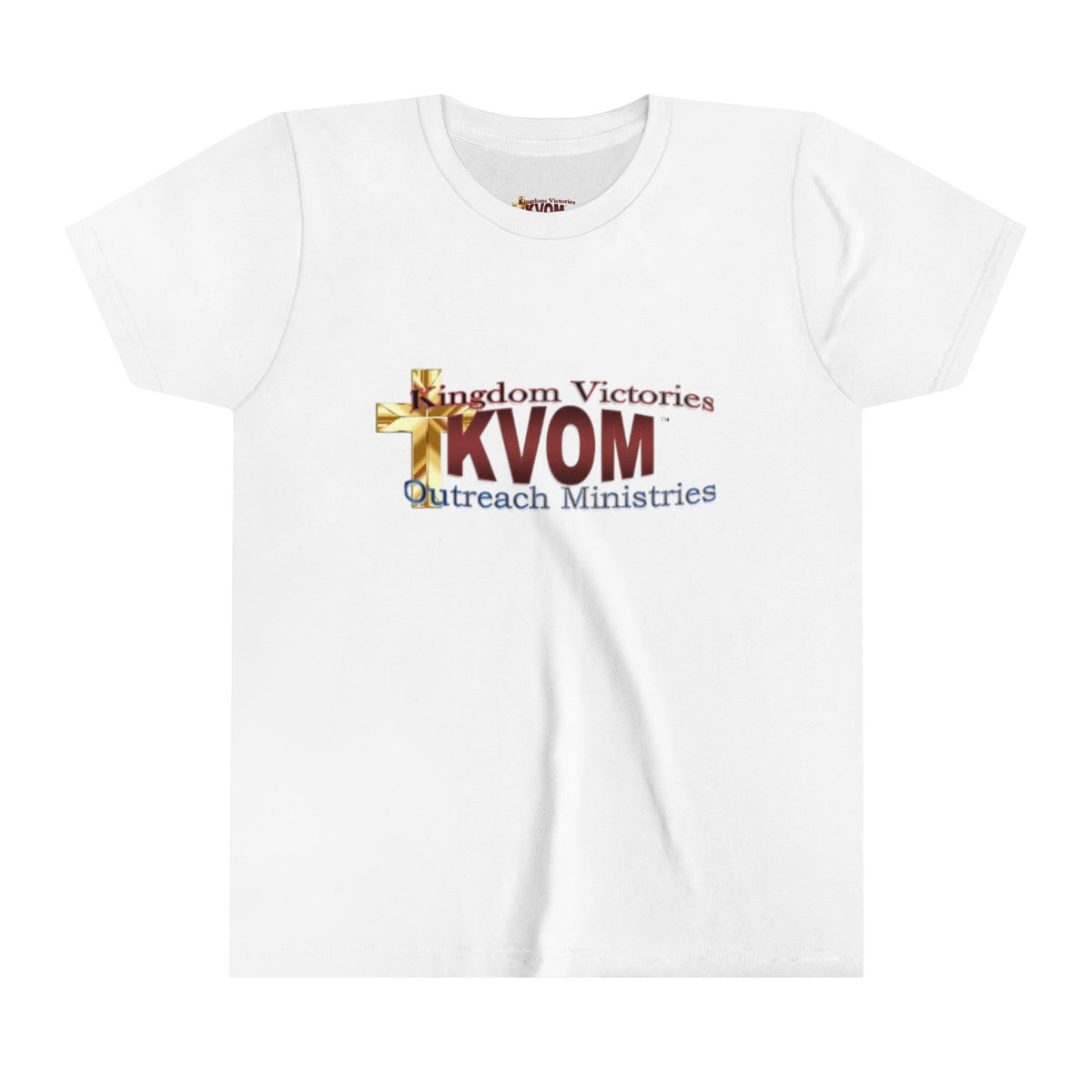 KVOM Logo Youth Short Sleeve T-Shirt, Maroon Logo-Children's Clothing-KVOM