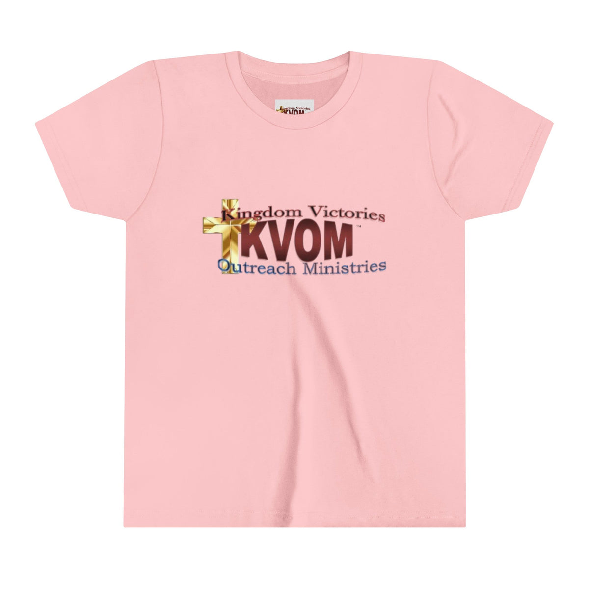 KVOM Logo Youth Short Sleeve T-Shirt, Maroon Logo-Children's Clothing-KVOM