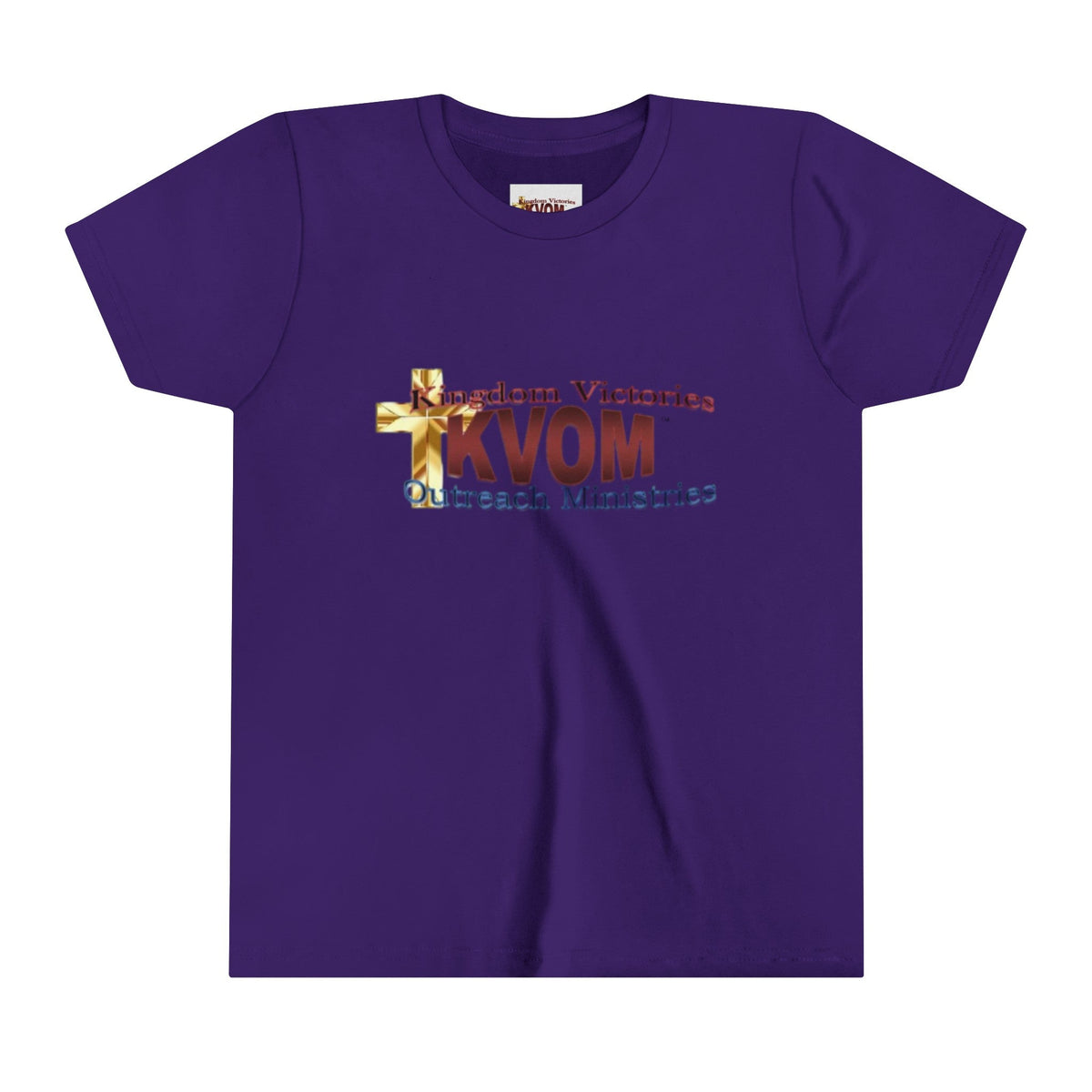 KVOM Logo Youth Short Sleeve T-Shirt, Maroon Logo-Children's Clothing-KVOM