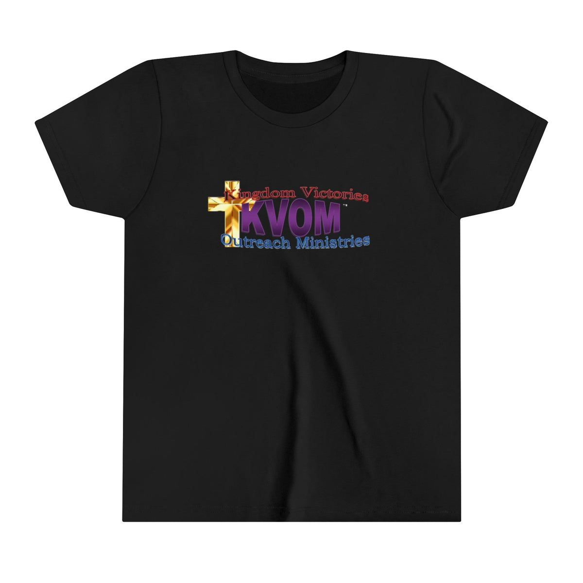 KVOM Logo Youth Short Sleeve T-Shirt, Moses Temple Colored Logo-Children's Clothing-KVOM