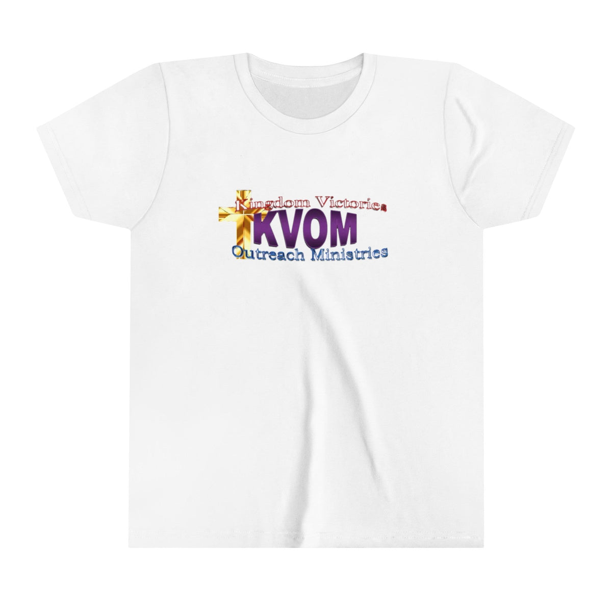 KVOM Logo Youth Short Sleeve T-Shirt, Moses Temple Colored Logo-Children's Clothing-KVOM