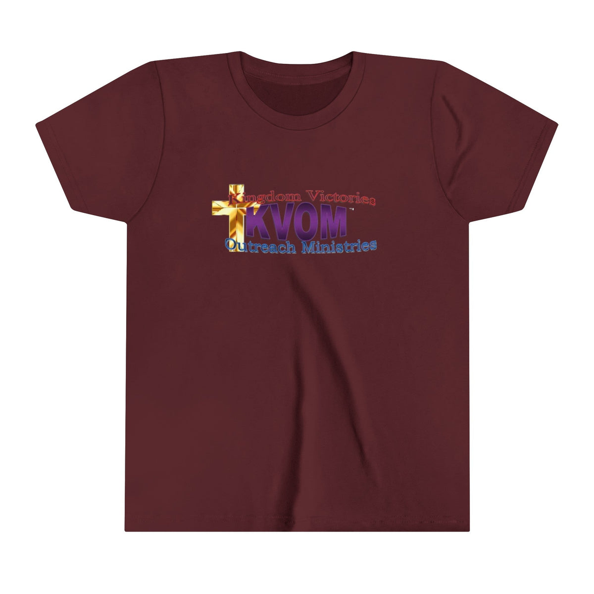 KVOM Logo Youth Short Sleeve T-Shirt, Moses Temple Colored Logo-Children's Clothing-KVOM