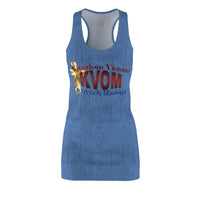 KVOM Maroon Logo Mid-Blue Denim Racerback Dress-KVOM