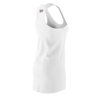 KVOM Mauve Logo Women's Racerback Dress White-KVOM