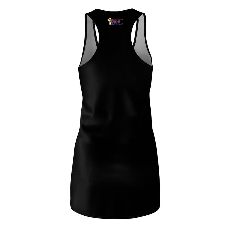 KVOM Moses Temple Colored Logo Racerback Dress Black-KVOM