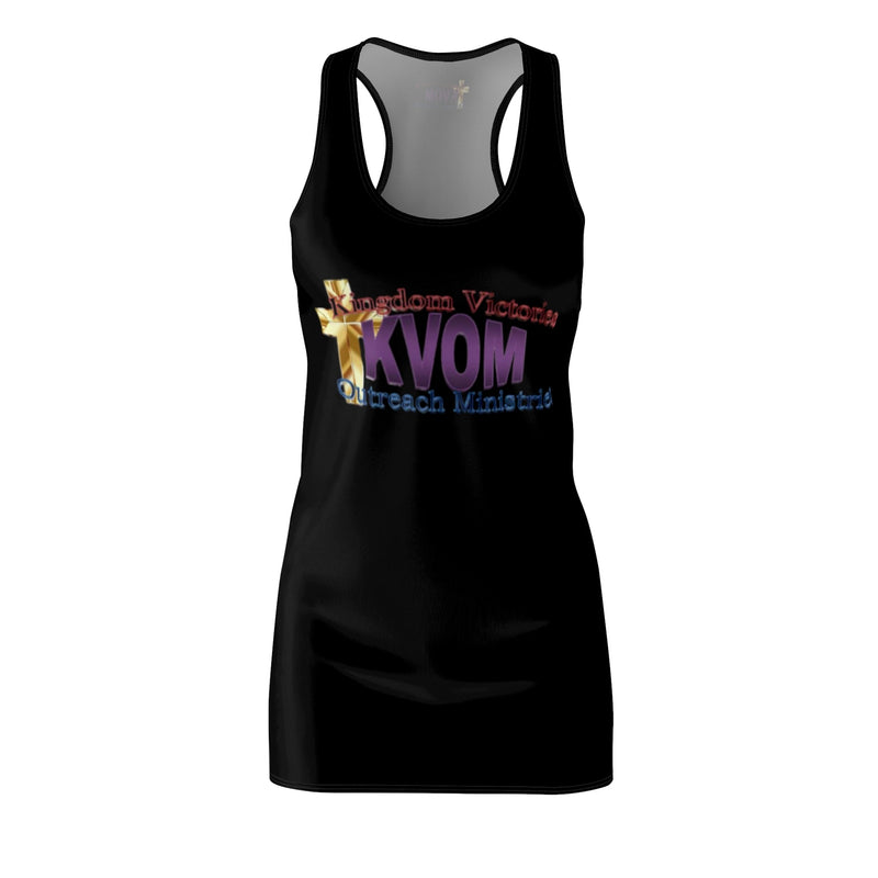 KVOM Moses Temple Colored Logo Racerback Dress Black-KVOM