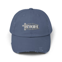 KVOM Silver Steel Logo Distressed Cap-KVOM; Christian Clothing; Women’s Clothing; Men's Clothes, Men's Hats, Women’s T-Shirts; Hoodies Sale; Ladies Tops; Ladies Dresses; Floral Tops; Floral Dresses; Flower Clothes; Activewear; Glorious; Psalms; Blessings On Blessings; Teens Clothing; Christian Book Store; Girl’s Clothing Sale; Mother’s Day Sale; Gifts For Sister; Christian Gifts; Gifts for Daughter; Spring Sale; Clearance Sale; Jesus; Christ Is King; Holy Ghost; God Got Me; Spiritual Warrior; Prophetic; Ble