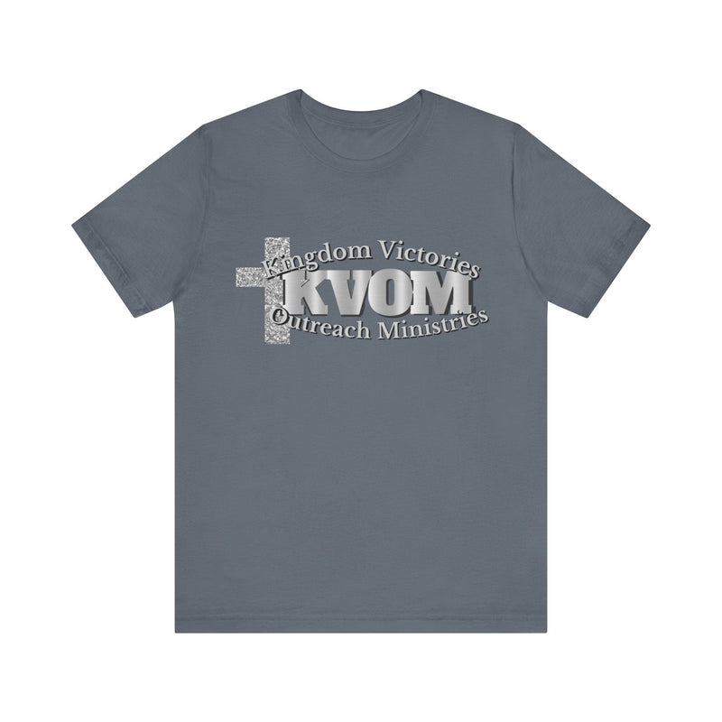 KVOM Silver Steel Logo Unisex Relaxed Fit T-Shirt-KVOM