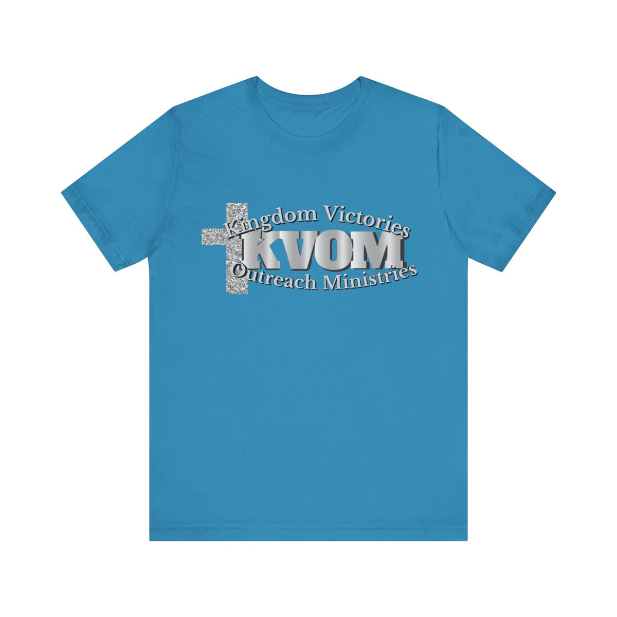 KVOM Silver Steel Logo Unisex Relaxed Fit T-Shirt-KVOM