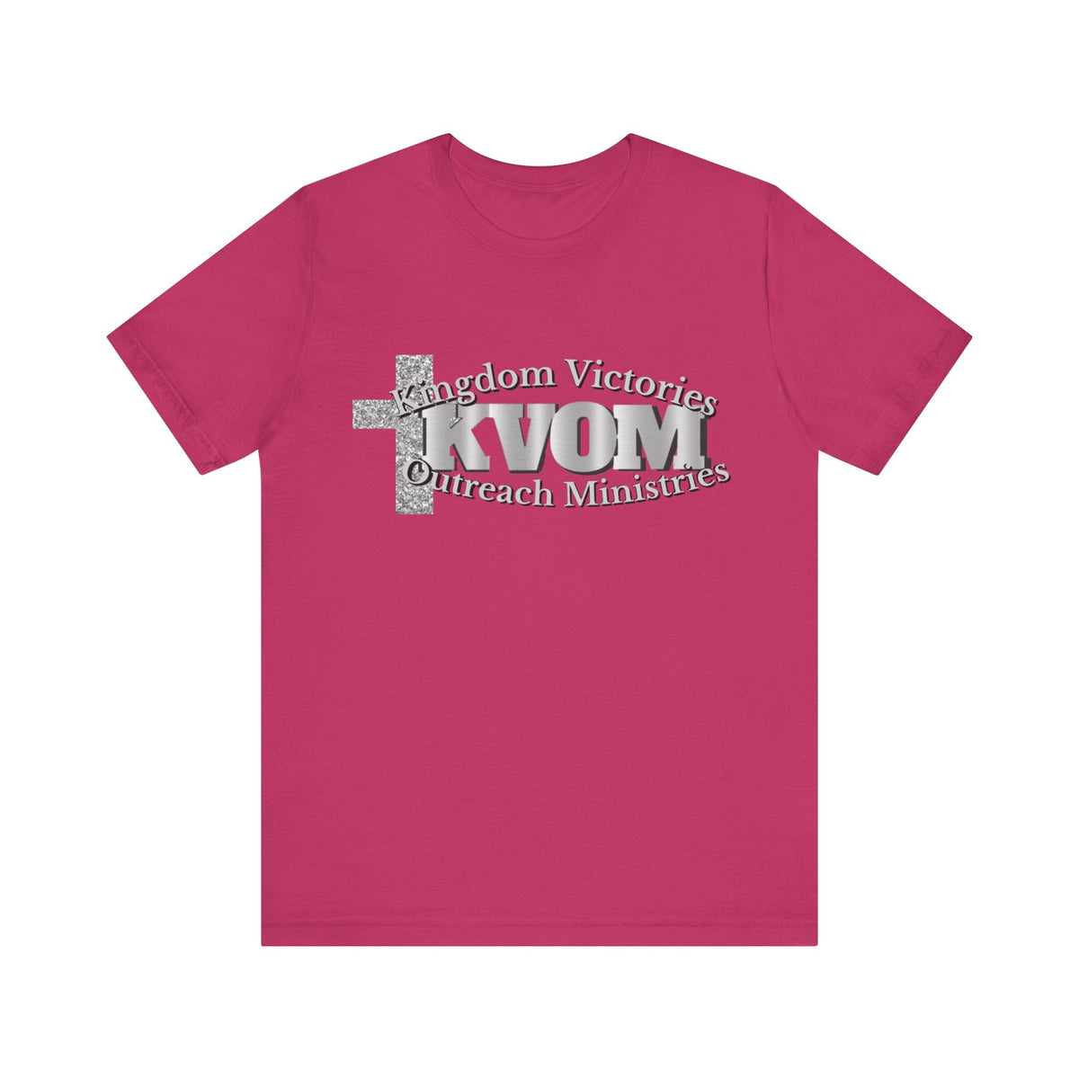 KVOM Silver Steel Logo Unisex Relaxed Fit T-Shirt-KVOM