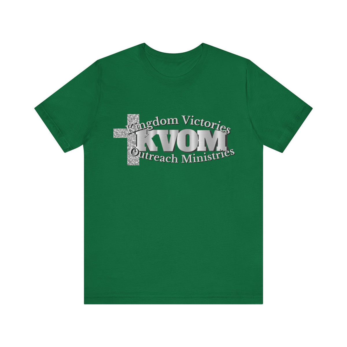 KVOM Silver Steel Logo Unisex Relaxed Fit T-Shirt-KVOM