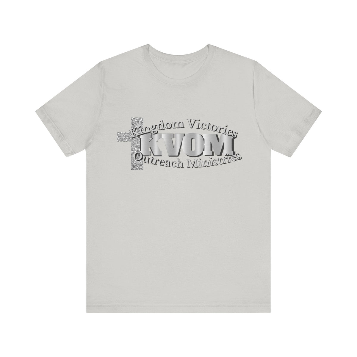 KVOM Silver Steel Logo Unisex Relaxed Fit T-Shirt-KVOM