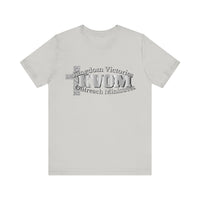 KVOM Silver Steel Logo Unisex Relaxed Fit T-Shirt-KVOM