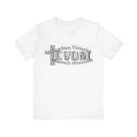 KVOM Silver Steel Logo Unisex Relaxed Fit T-Shirt-KVOM