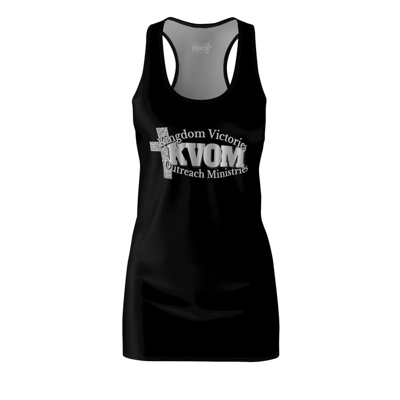 KVOM Silver Steel Logo Women's Racerback Dress Black-KVOM