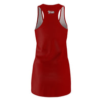 KVOM Silver Steel Logo Women's Racerback Dress Red-KVOM