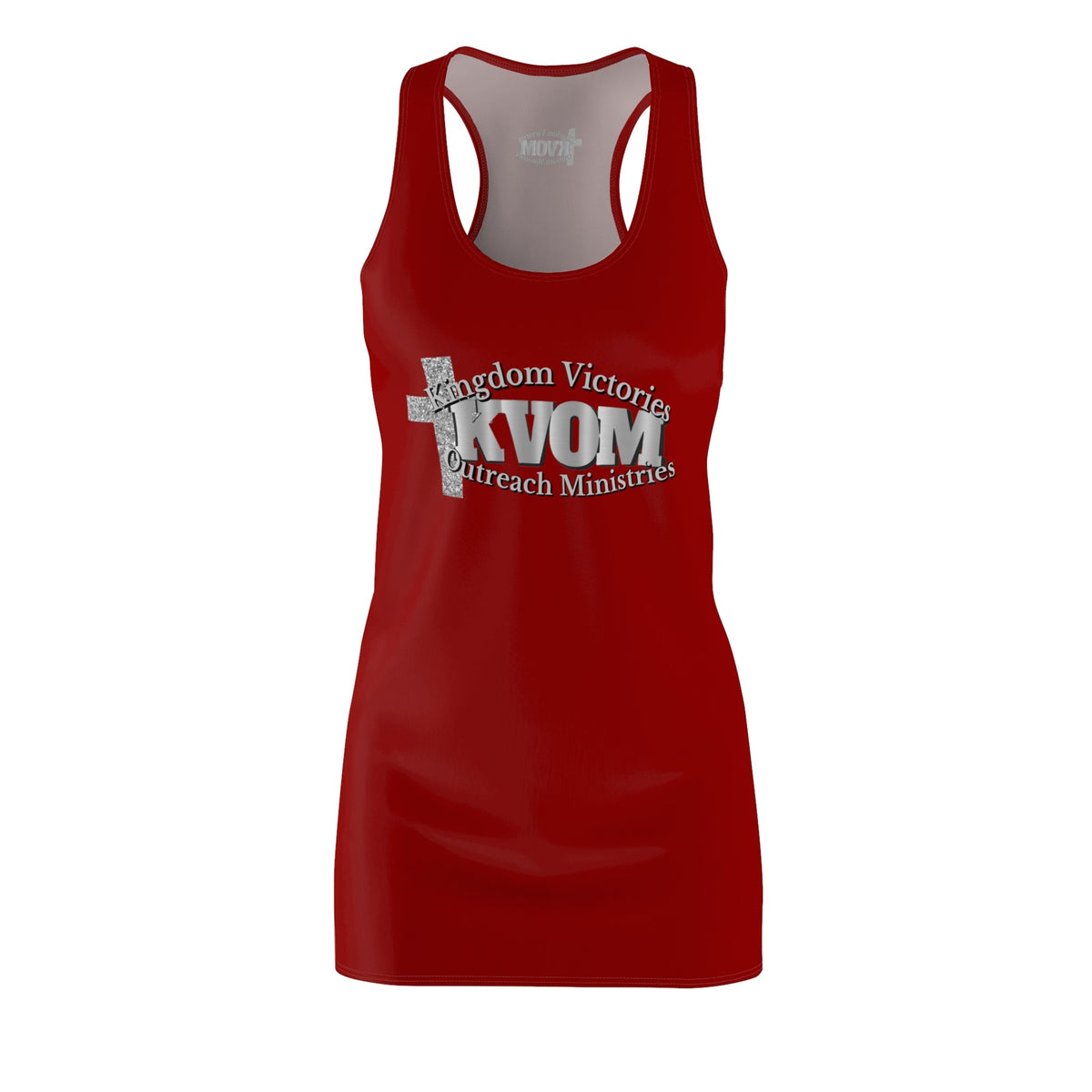 KVOM Silver Steel Logo Women's Racerback Dress Red-KVOM