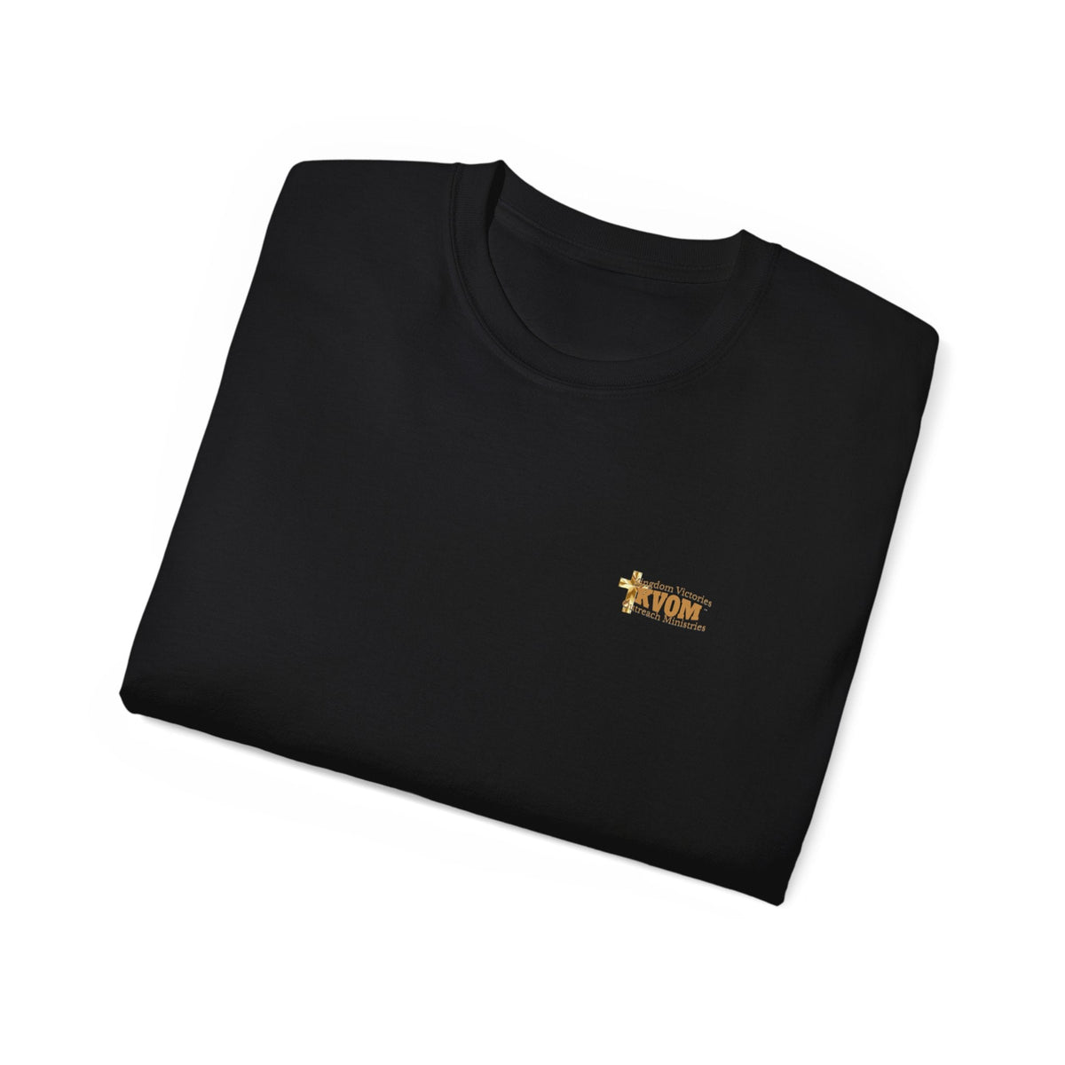 KVOM True Gold Logo Unisex Black Tee-KVOM