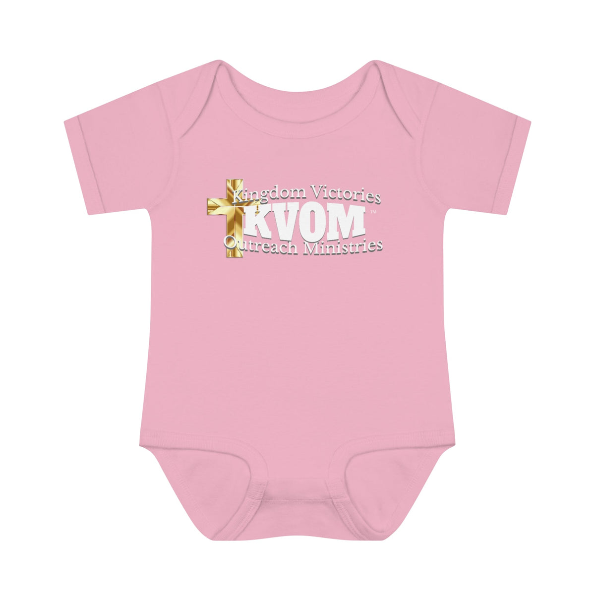 KVOM White Logo BabyOnsie-Children's Clothing-KVOM