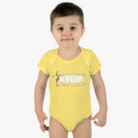 KVOM White Logo BabyOnsie-Children's Clothing-KVOM