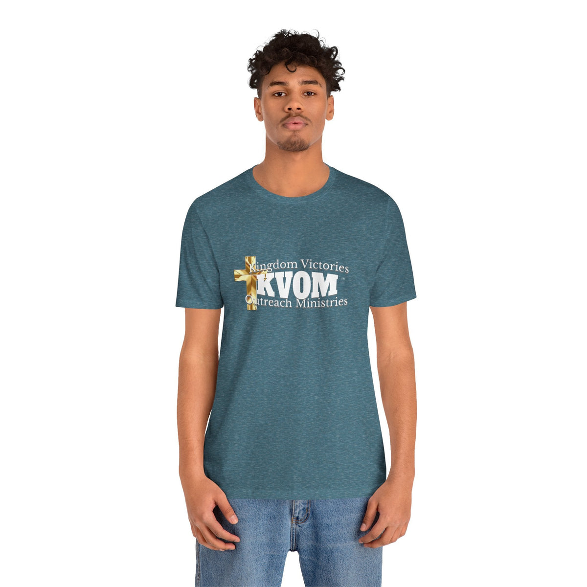 KVOM White Logo Unisex Short Sleeve T-Shirt-KVOM