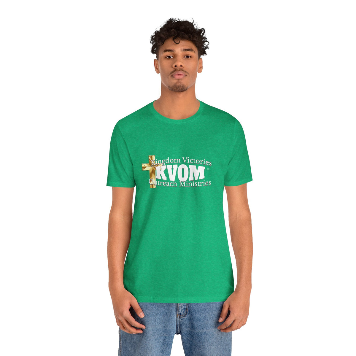 KVOM White Logo Unisex Short Sleeve T-Shirt-KVOM