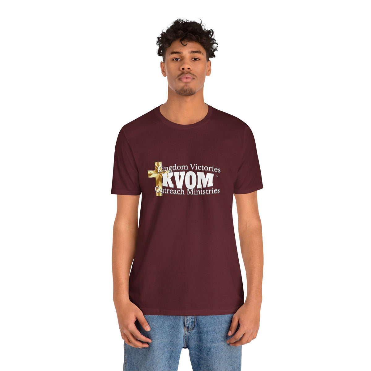 KVOM White Logo Unisex Short Sleeve T-Shirt-KVOM