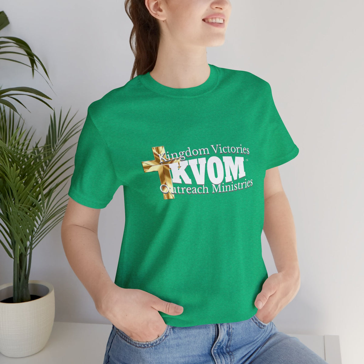 KVOM White Logo Unisex Short Sleeve T-Shirt-KVOM