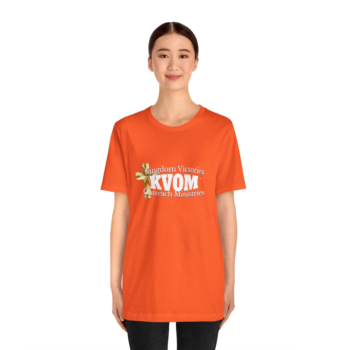 KVOM White Logo Unisex Short Sleeve T-Shirt-KVOM