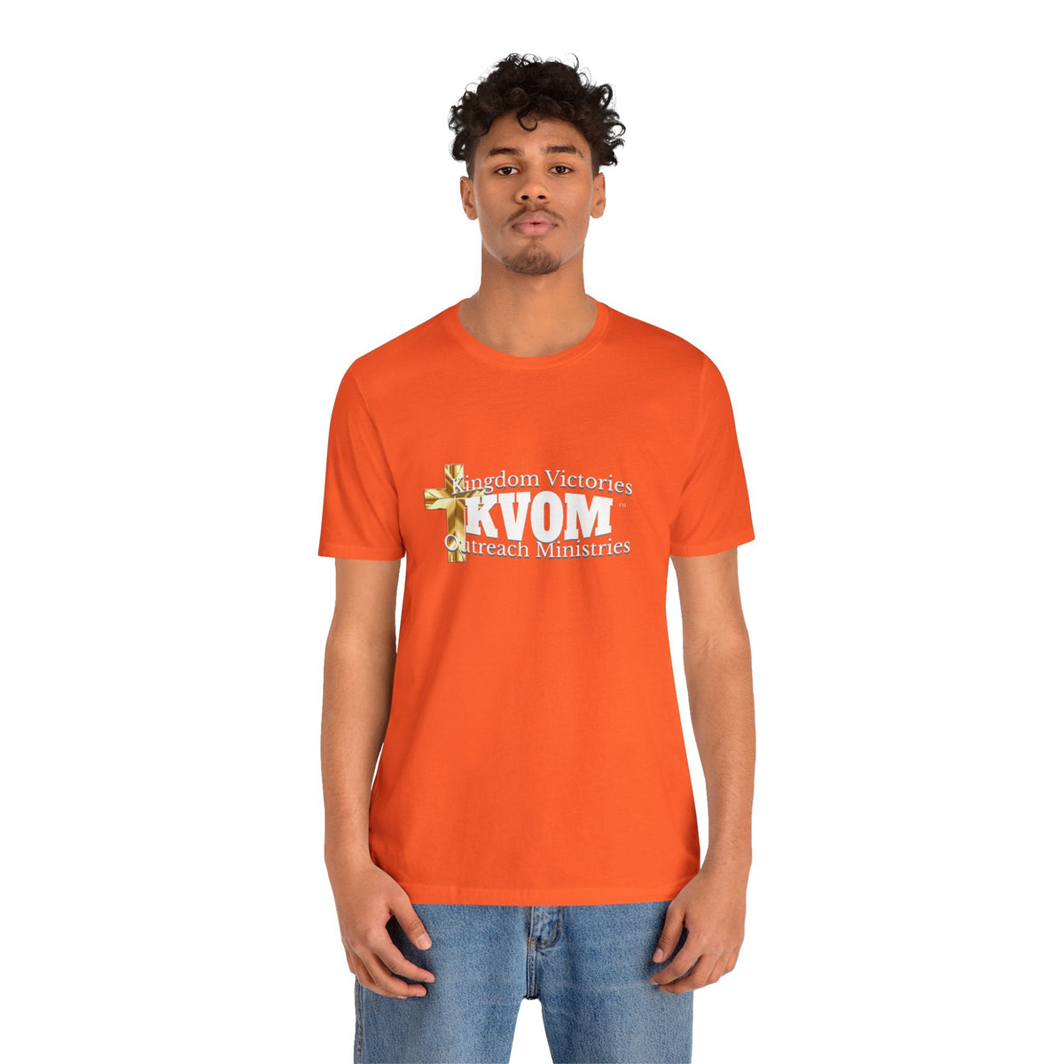 KVOM White Logo Unisex Short Sleeve T-Shirt-KVOM