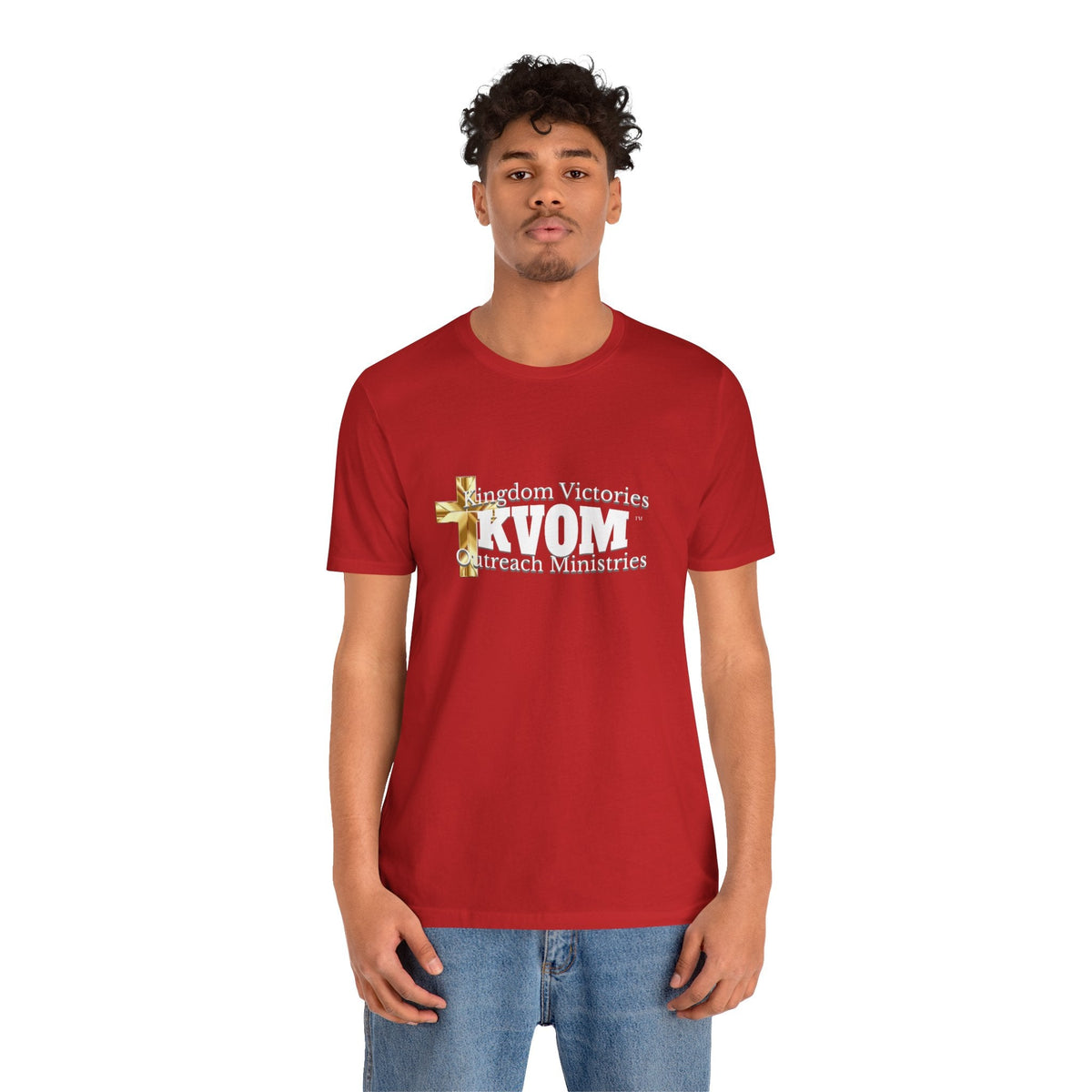 KVOM White Logo Unisex Short Sleeve T-Shirt-KVOM