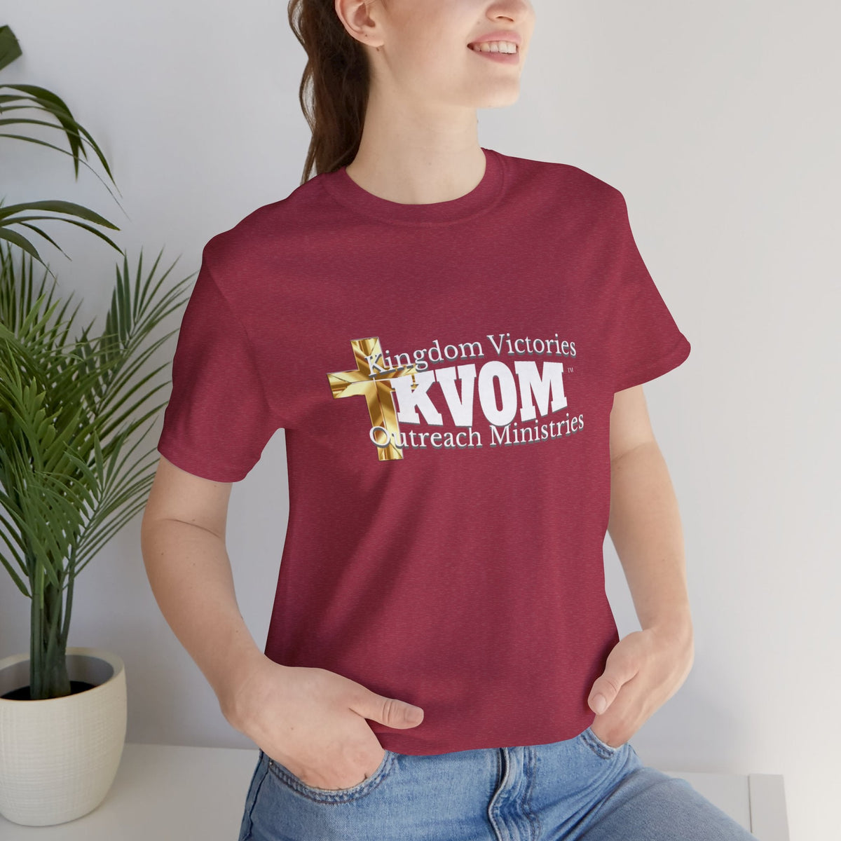 KVOM White Logo Unisex Short Sleeve T-Shirt-KVOM