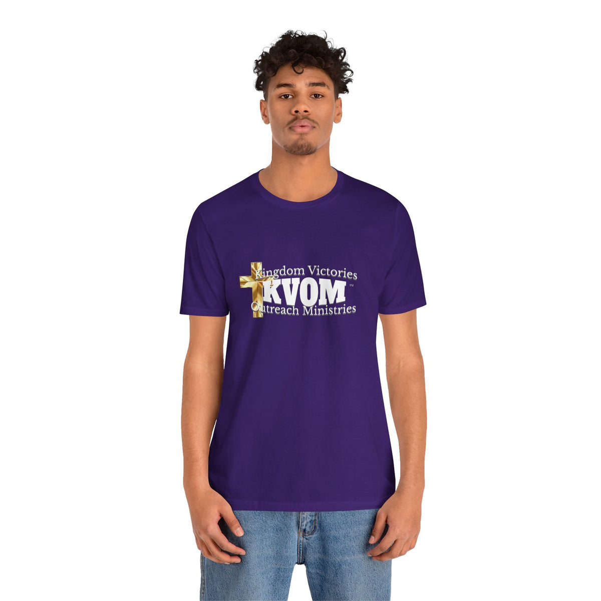 KVOM White Logo Unisex Short Sleeve T-Shirt-KVOM