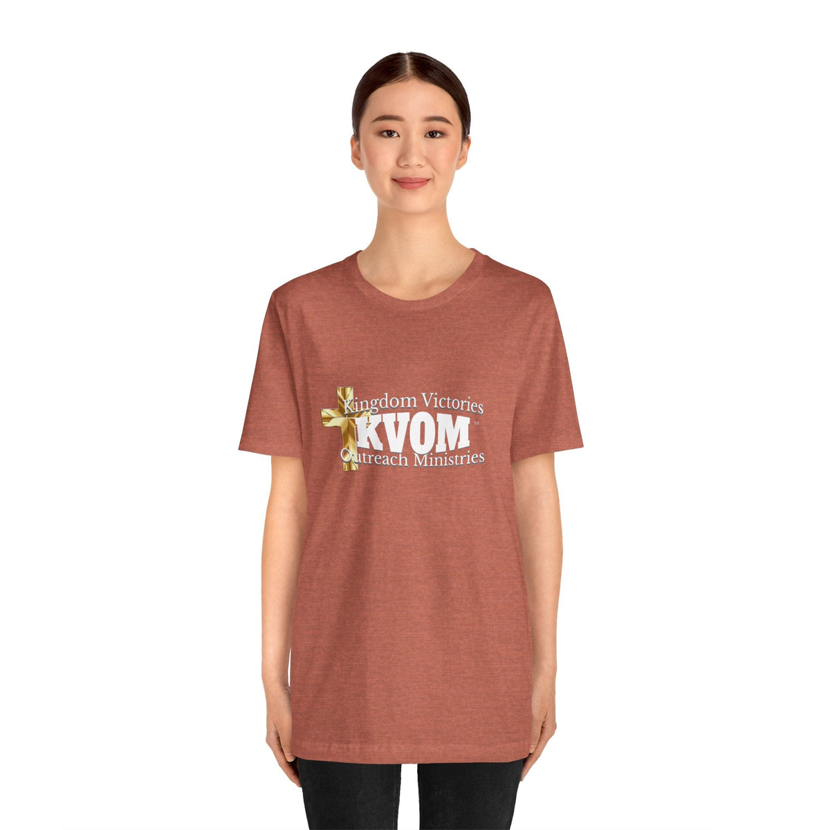 KVOM White Logo Unisex Short Sleeve T-Shirt-KVOM