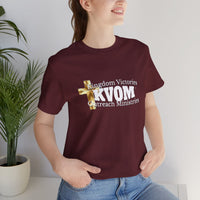 KVOM White Logo Unisex Short Sleeve T-Shirt-KVOM