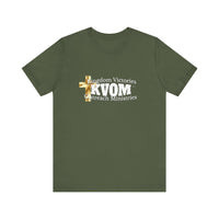 KVOM White Logo Unisex Short Sleeve T-Shirt-KVOM