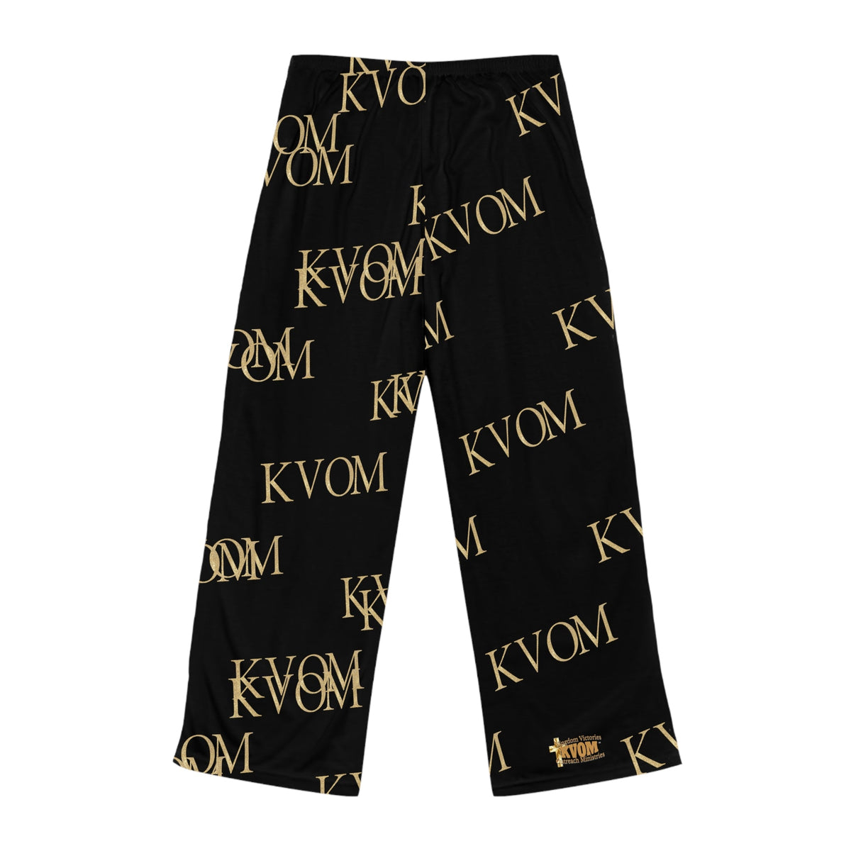 KVOM Women's Comfy Pants, Black & Gold-KVOM