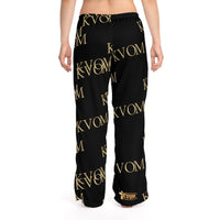 KVOM Women's Comfy Pants, Black & Gold-KVOM