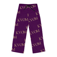 KVOM Women's Comfy Pants Drk Purple & Gold-KVOM