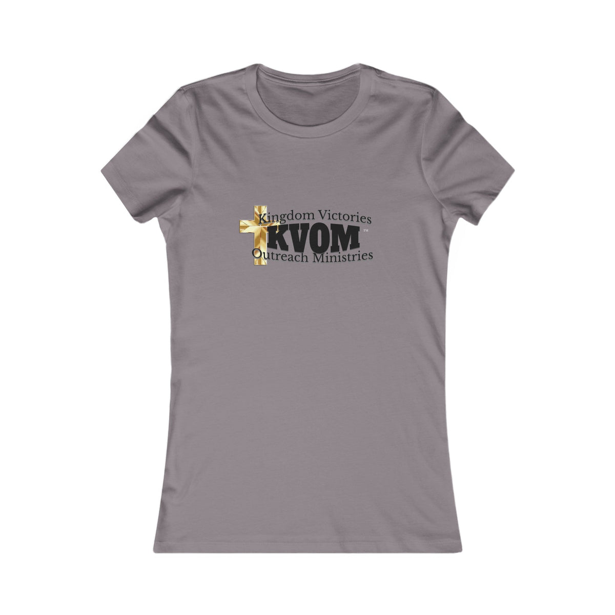 KVOM Women's Favorite Tee, Black Logo-KVOM